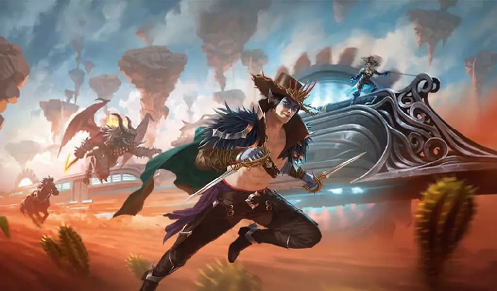 MTG Outlaws of Thunder Junction Commander set art