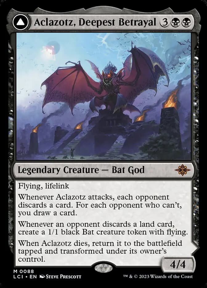 Card image of Aclazotz, Deepest Betrayal / Temple of the Dead