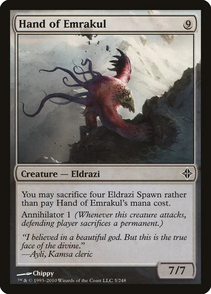 Card image of Hand of Emrakul