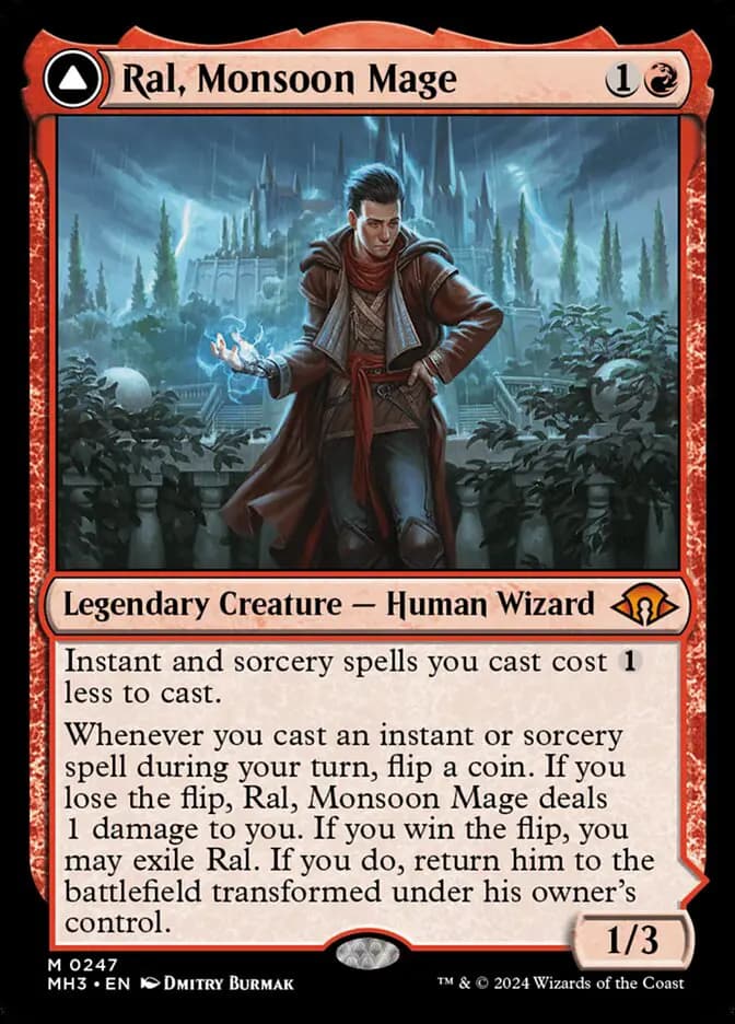 Card image of Ral, Monsoon Mage / Ral, Leyline Prodigy
