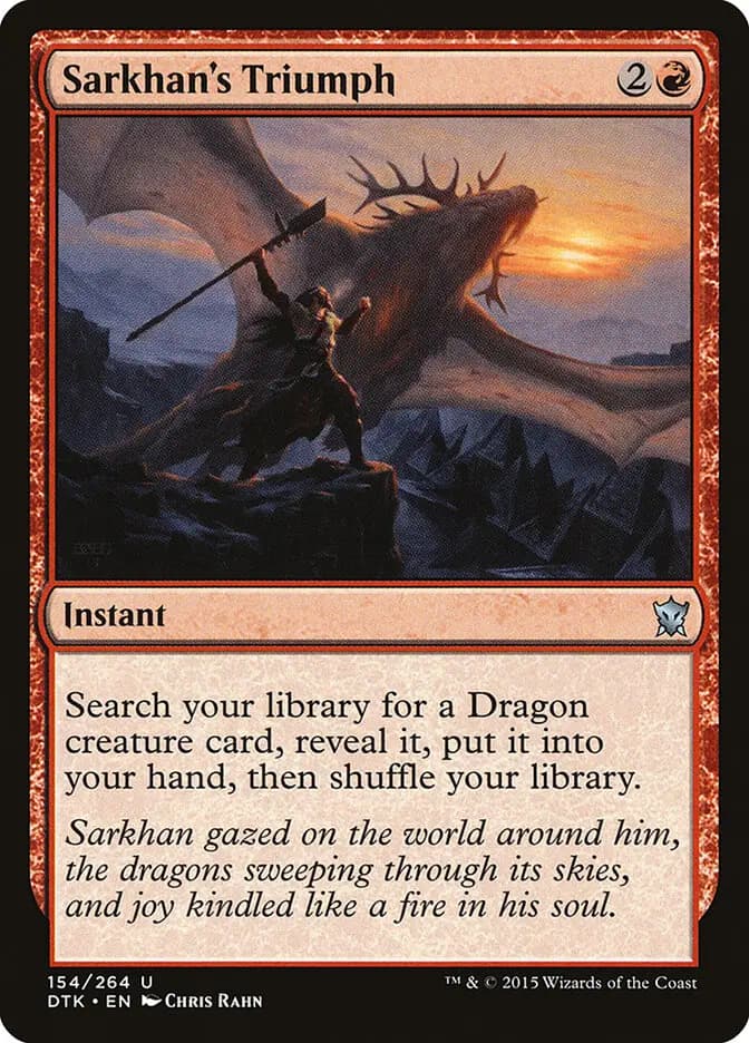 Card image of Sarkhan's Triumph
