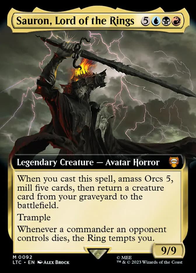 Card image of Sauron, Lord of the Rings