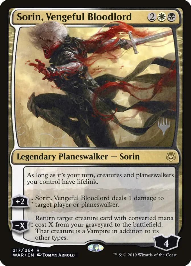 Card image of Sorin, Vengeful Bloodlord